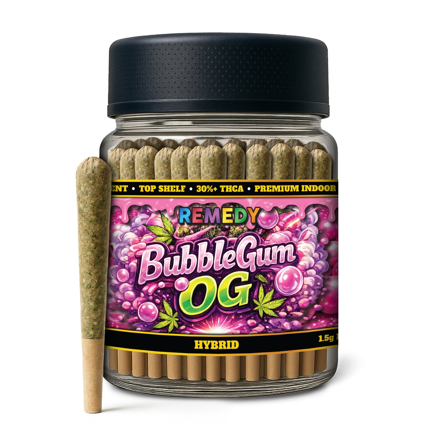 Bubble Gum OG THCa 1.5g PreRolls 50-Pack