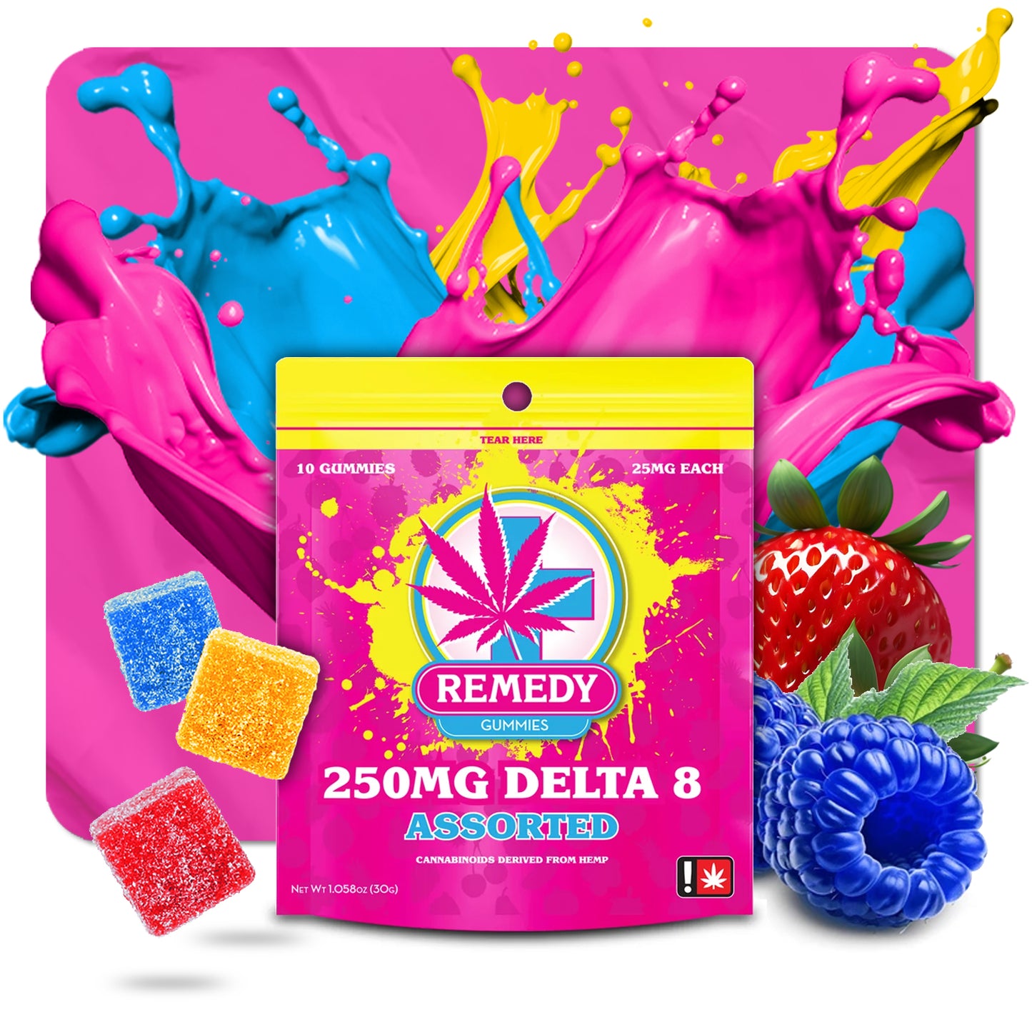 Delta 8 THC Gummies Assorted 250mg