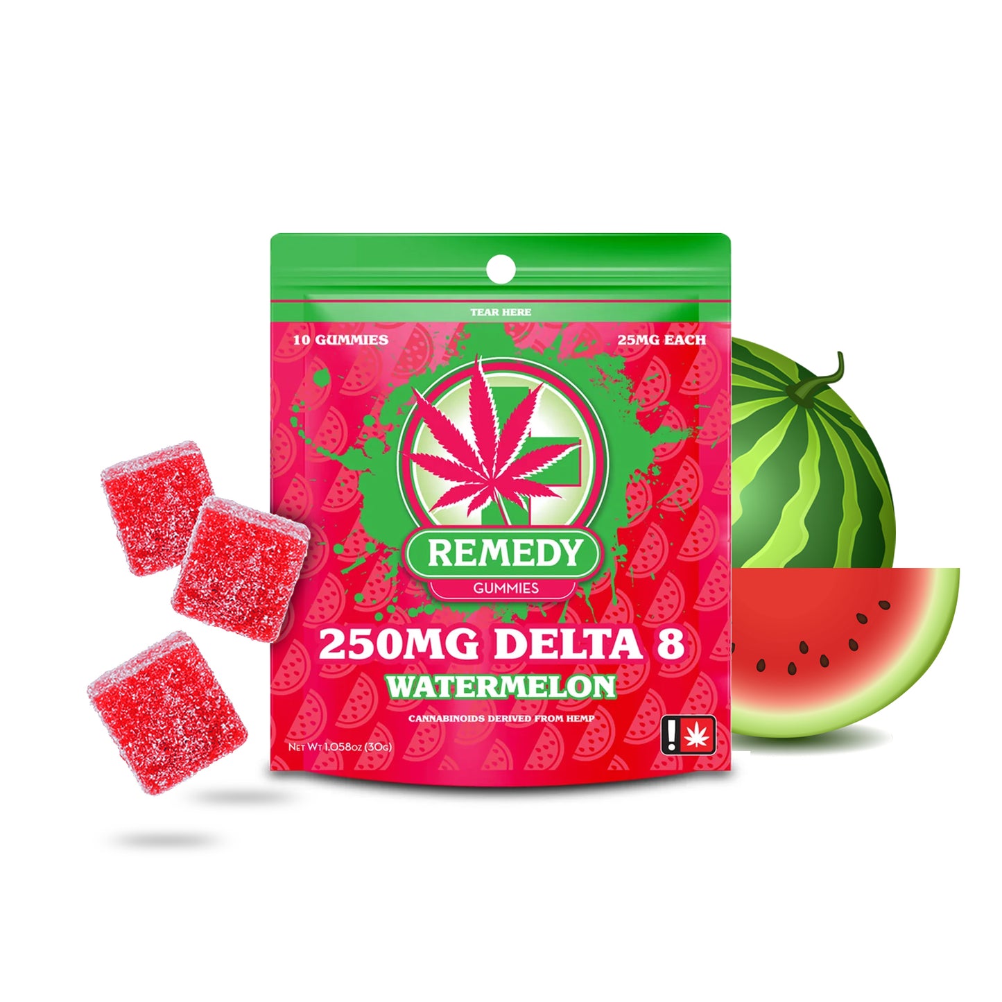 Delta 8 THC Watermelon Gummies 250mg
