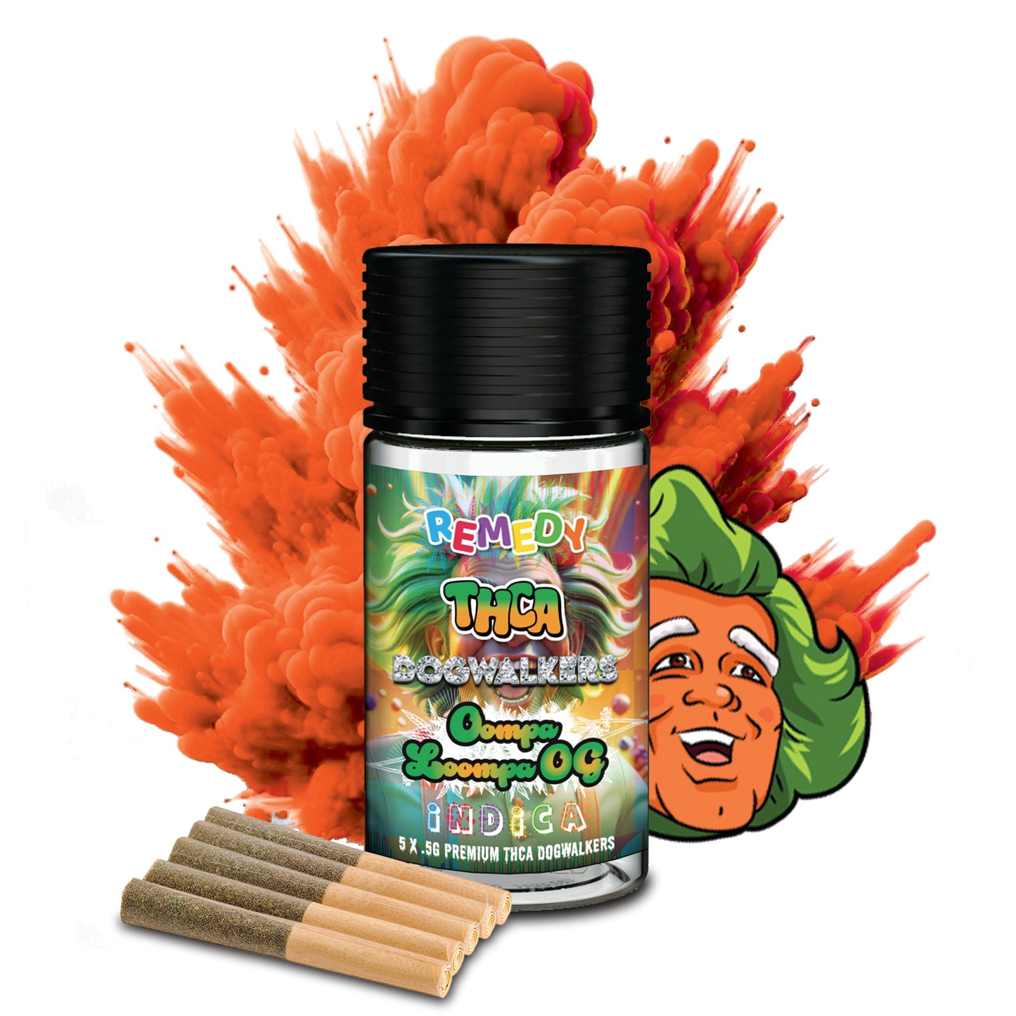 THC-A Dog Walker Pre-Rolls 5 Pack - Oompa Loompa