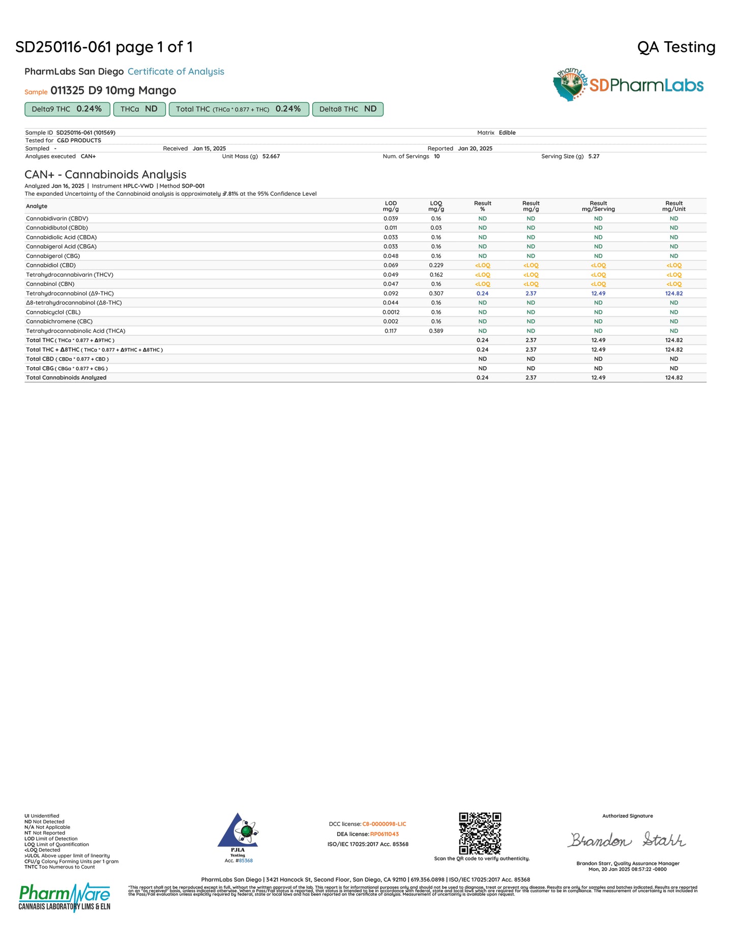 Delta 9 THC Tropical Mix Gummies 100mg