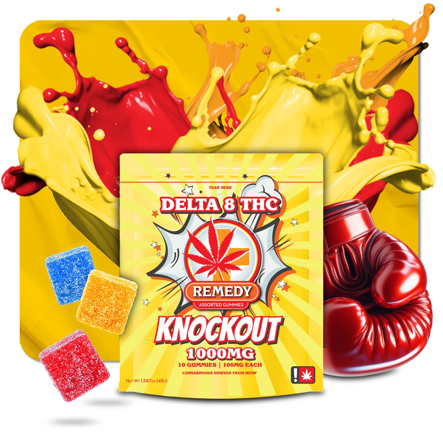 Knockout Gummies 1000mg/10ct - Delta 8