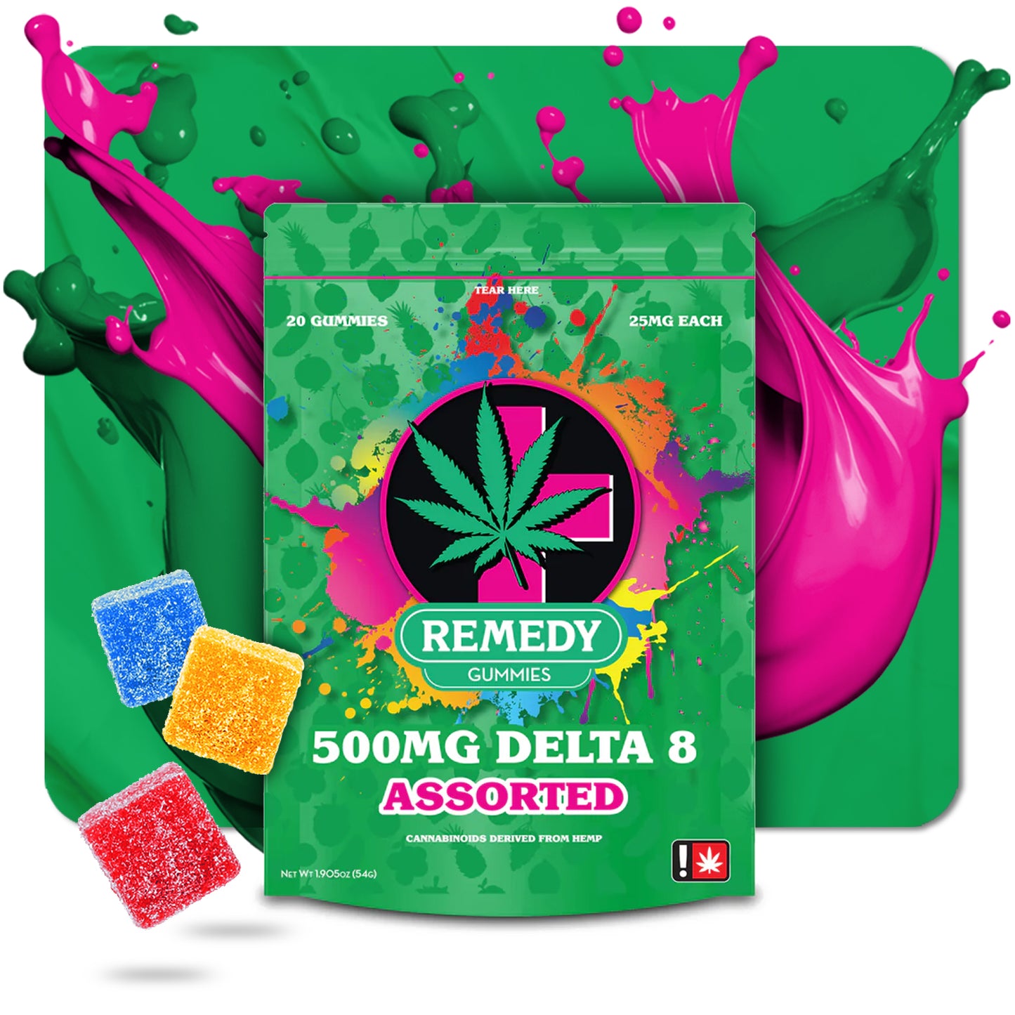 High Potency Delta 8 Gummies 500mg