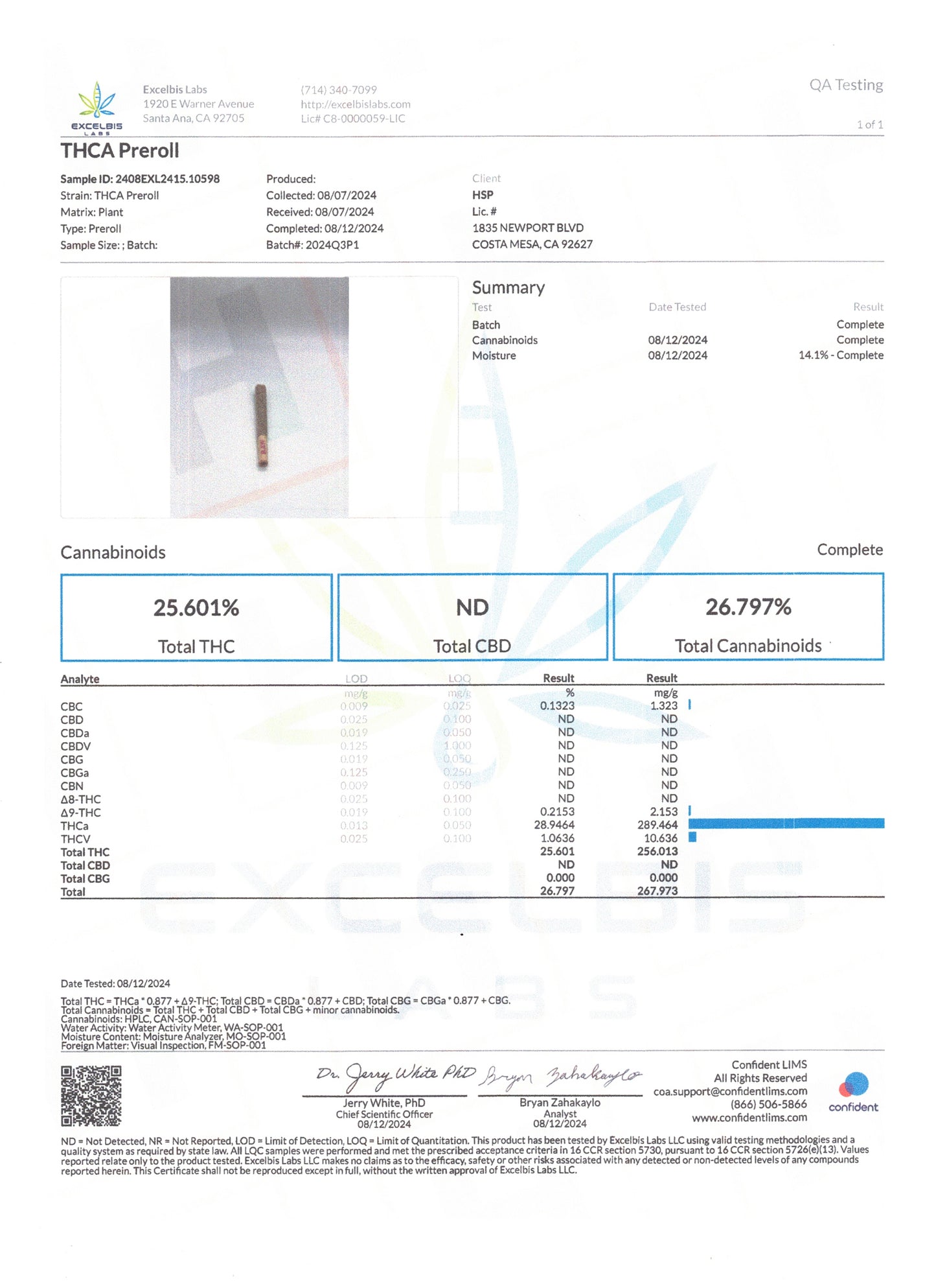 Tropicana Cookies THCa 1.5g PreRoll Single
