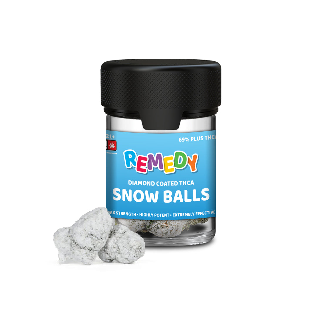 THCA Snow Balls 3.5g Diamond Coated - White Widow