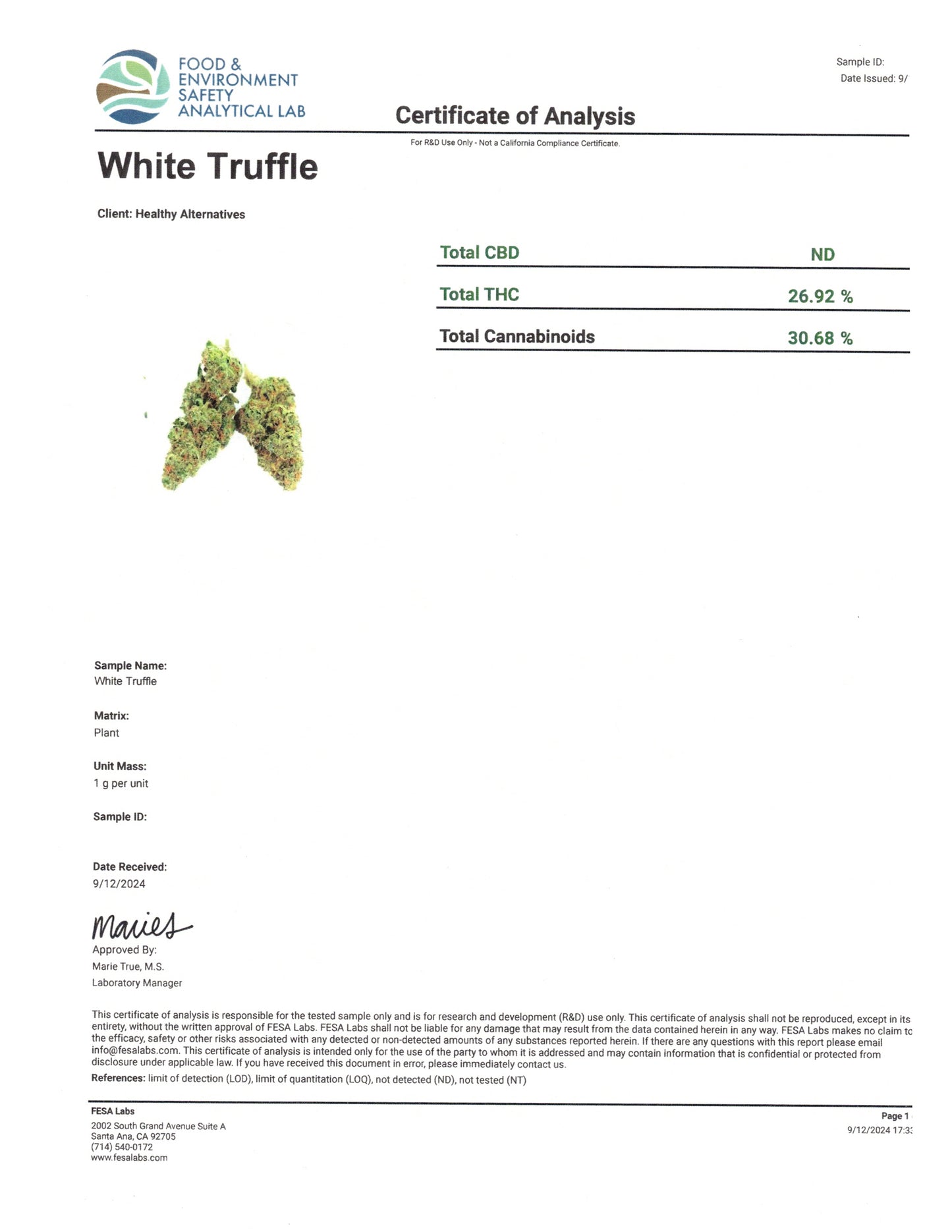 White Truffle - 31.75% THCA