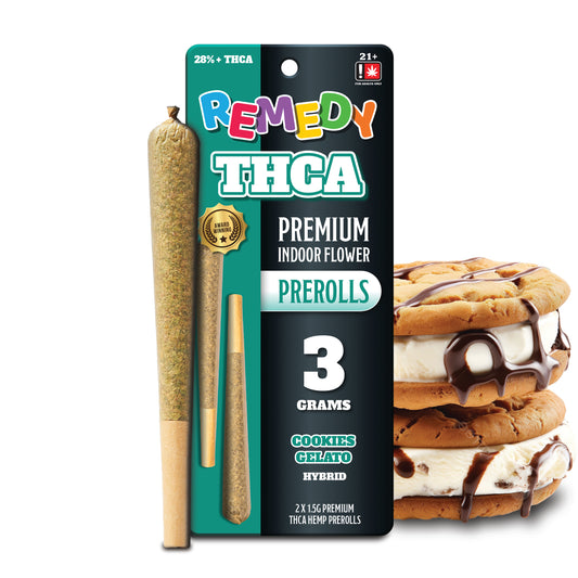 THC-A 3 Gram Pre-Rolls Joints 2 Pack - Cookies Gelato