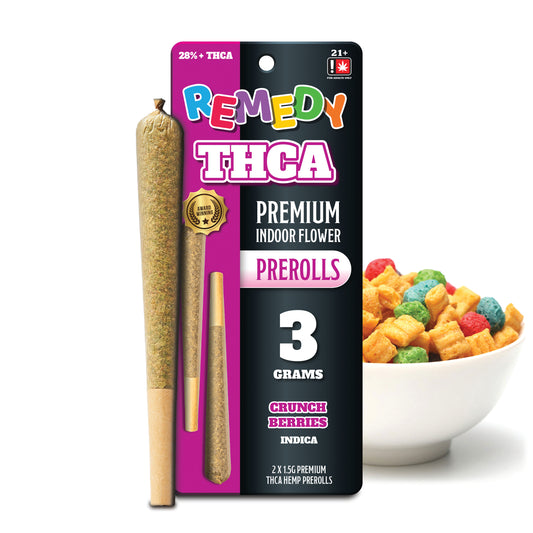 THC-A 3 Gram Pre-Rolls Joints 2 Pack - Crunch Berries
