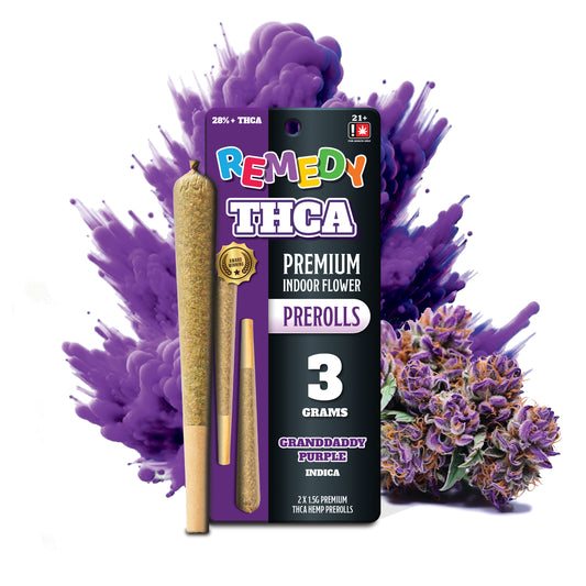 THC-A 3 Gram Pre-Rolls Joints 2 Pack - Granddaddy Purple