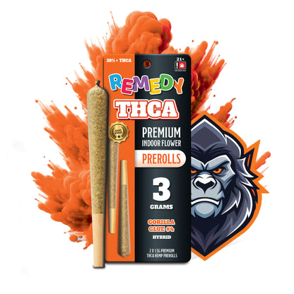 THC-A 3 Gram Pre-Rolls Joints 2 Pack - Gorilla Glue #4