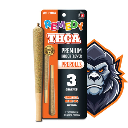THC-A 3 Gram Pre-Rolls Joints 2 Pack - Gorilla Glue #4