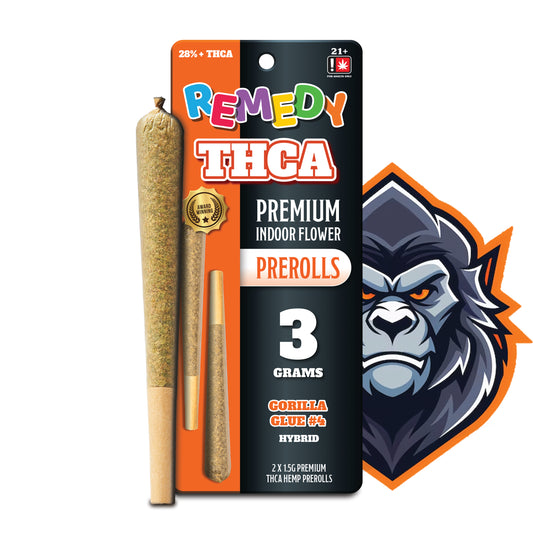 THC-A 3 Gram Pre-Rolls Joints 2 Pack - Gorilla Glue #4