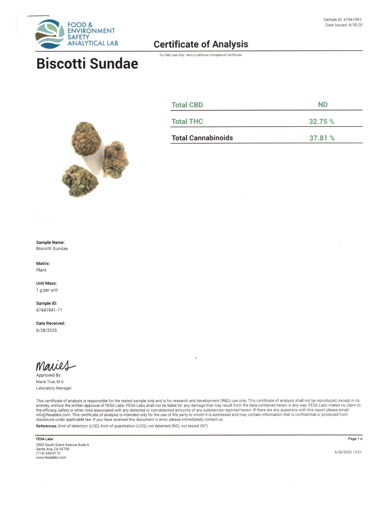 Biscotti Sundae - 37.81% THCA