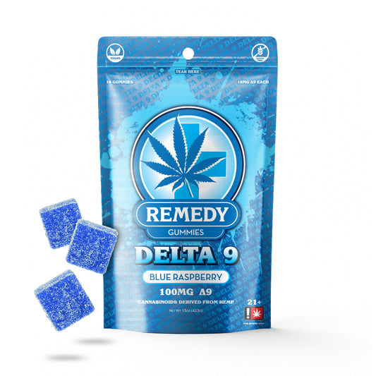 Delta 9 THC Gummies Blue Raspberry 100mg