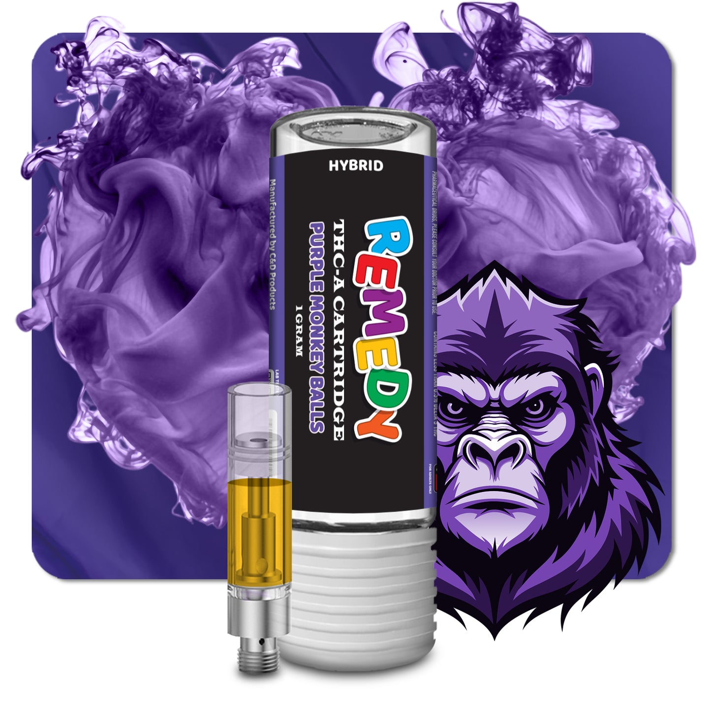 THC-A Cartridge Purple Monkey Balls