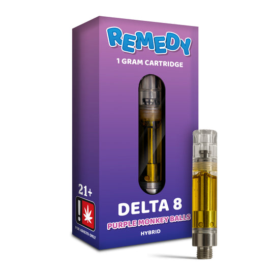 Purple Monkey Balls Delta 8 1g Cart
