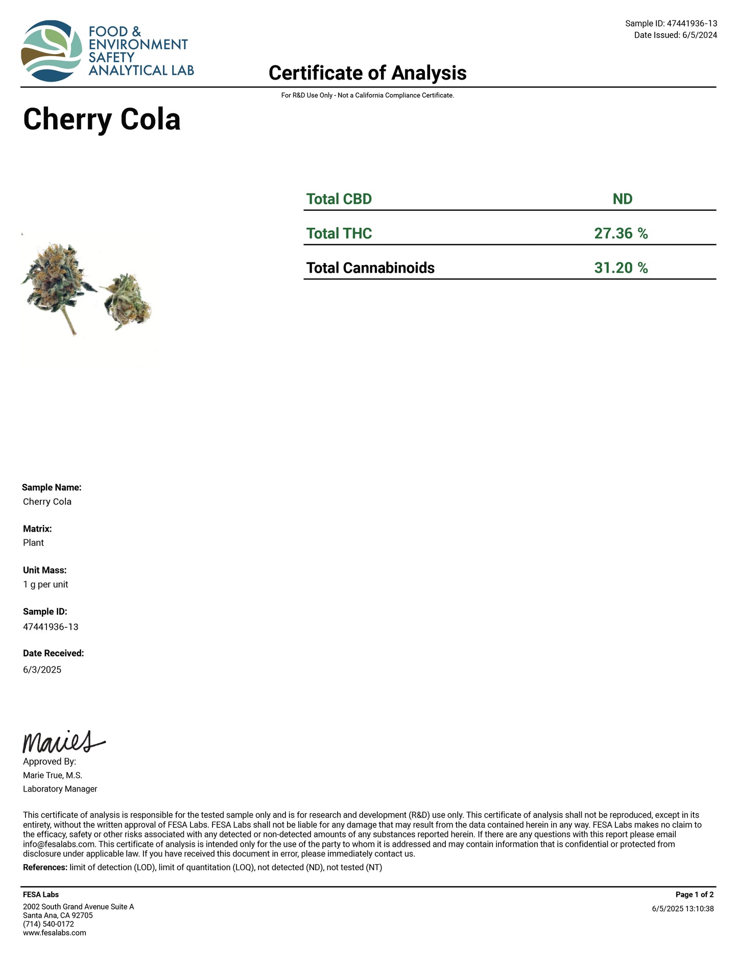 Cherry Cola - 31.2% THCA