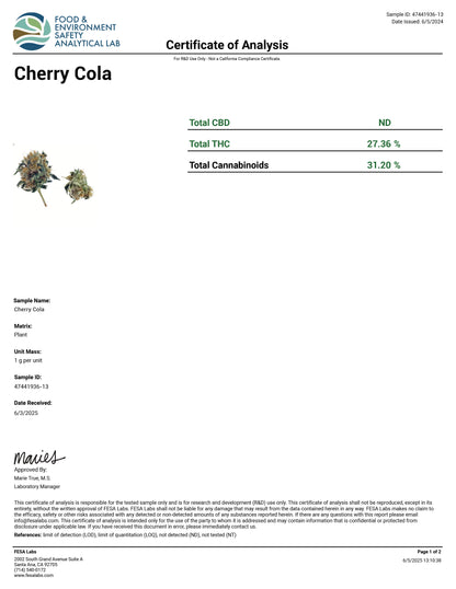 Cherry Cola - 31.2% THCA