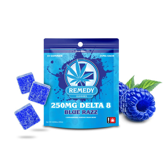 Delta 8 THC Blue Razz Gummies 250mg