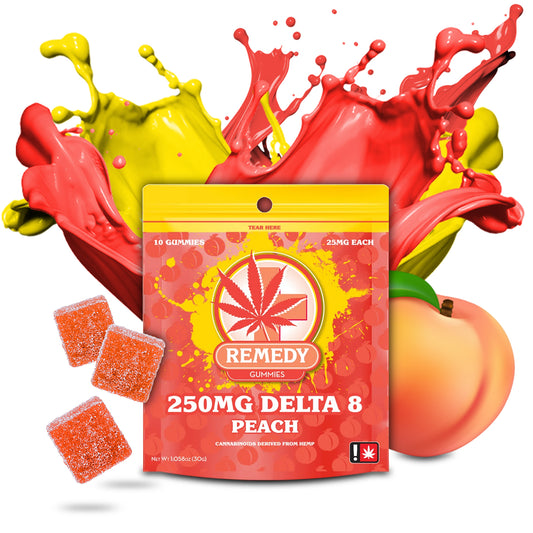 Delta 8 Peach Gummies 250mg