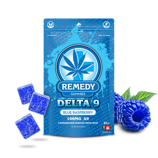 Delta 9 THC Gummies Blue Raspberry 100mg