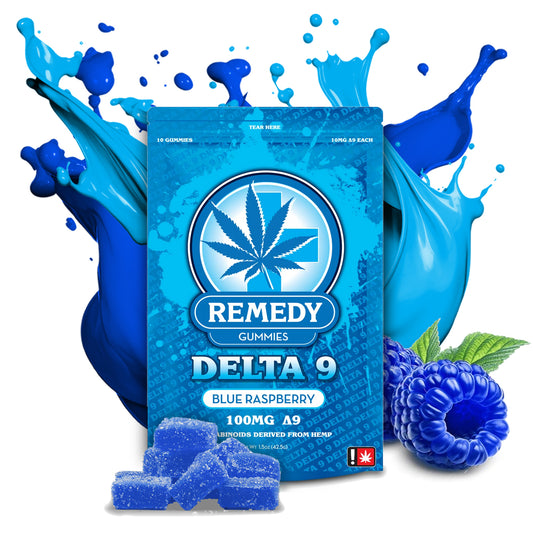 Delta 9 THC Gummies Blue Raspberry 100mg