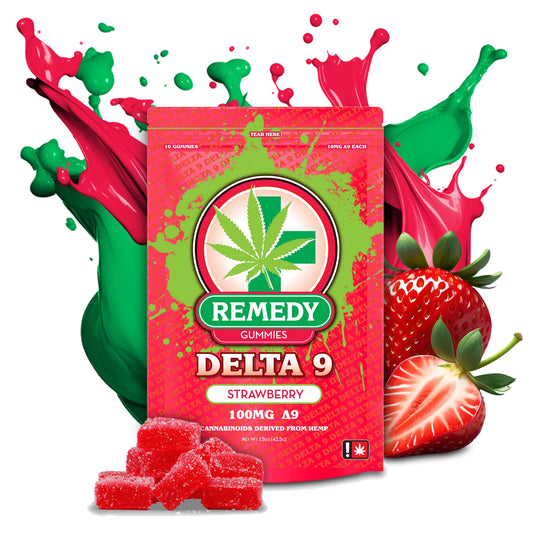 Delta 9 THC Gummies Strawberry 100mg