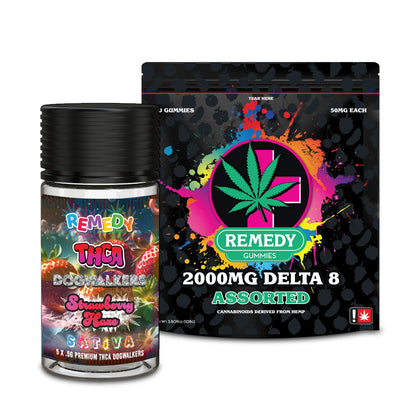 Buy 2 Delta 8 2000mg Gummy Bags Get Strawberry Haze THCA Dog Walkers FREE