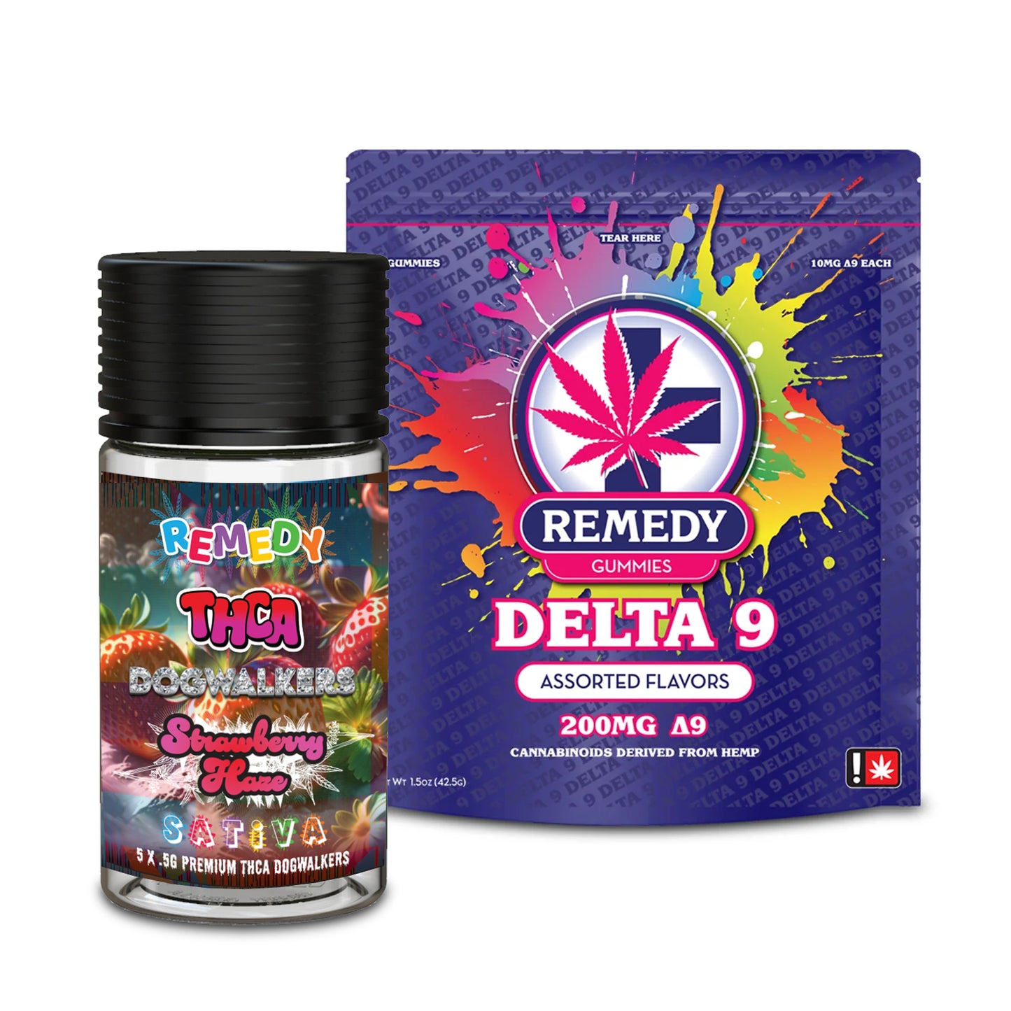 Buy Delta 9 200mg Gummies Get Strawberry Haze THCA Dog Walkers For $10.00