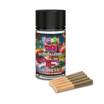 Buy Delta 9 200mg Gummies Get Strawberry Haze THCA Dog Walkers For $10.00