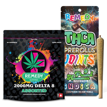 Buy 2 Delta 8 2000mg Gummy Bags Get 9 Pound Hammer THCA Pre-Rolled Joints FREE