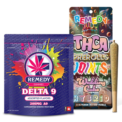 Buy Delta 9 200mg Gummies Get Wedding Cake THCA Pre-Rolled Joints For $5.00