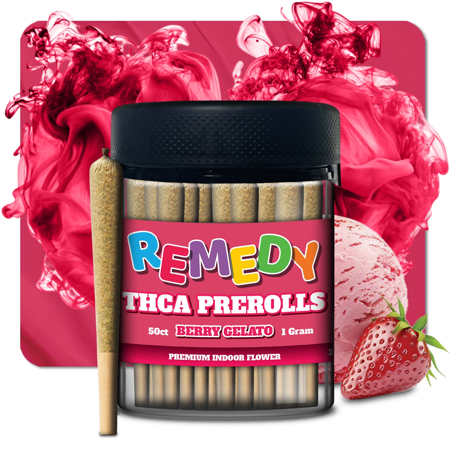 THC-A Pre-Rolls Joints 50 Pack - Berry Gelato
