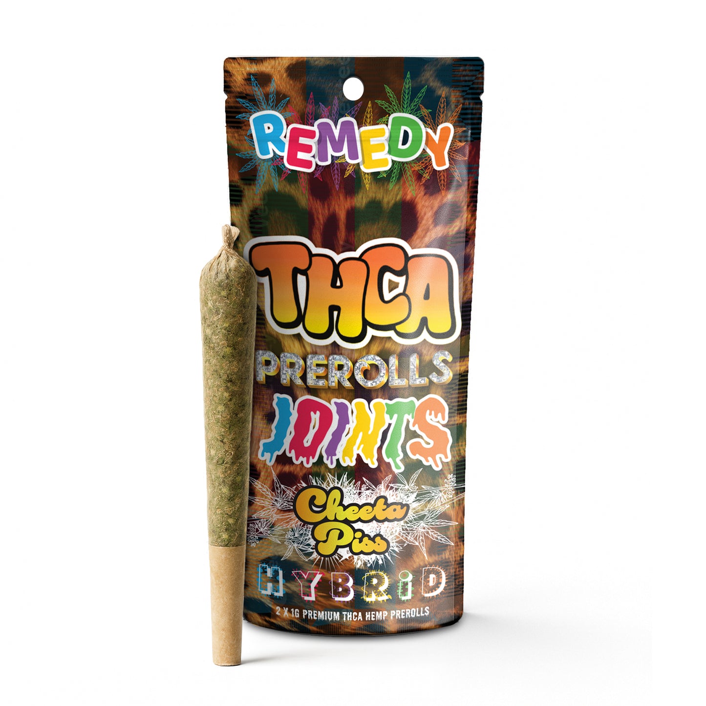 THC-A Pre-Rolls Joints 2 Pack - Cheeta Piss