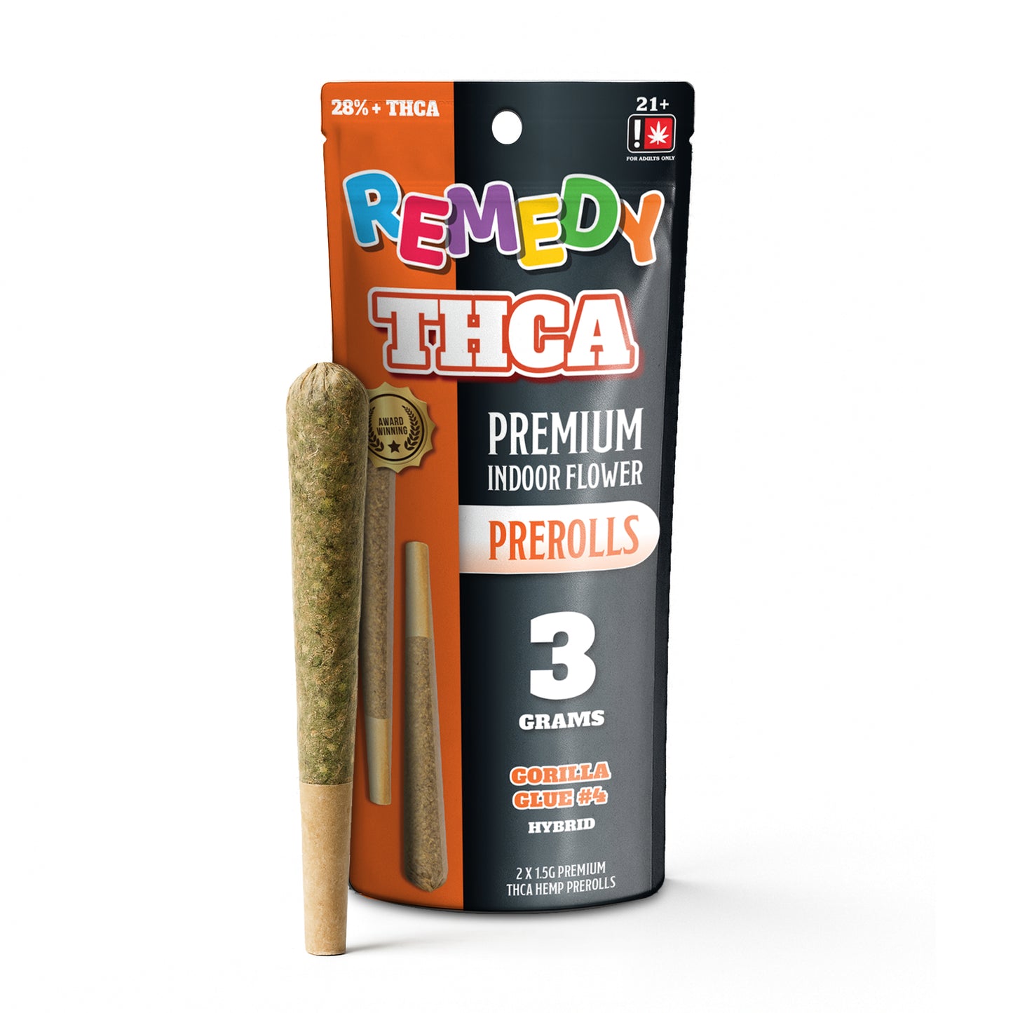 Gorilla Glue #4 THCa 1.5g PreRolls 2-Pack