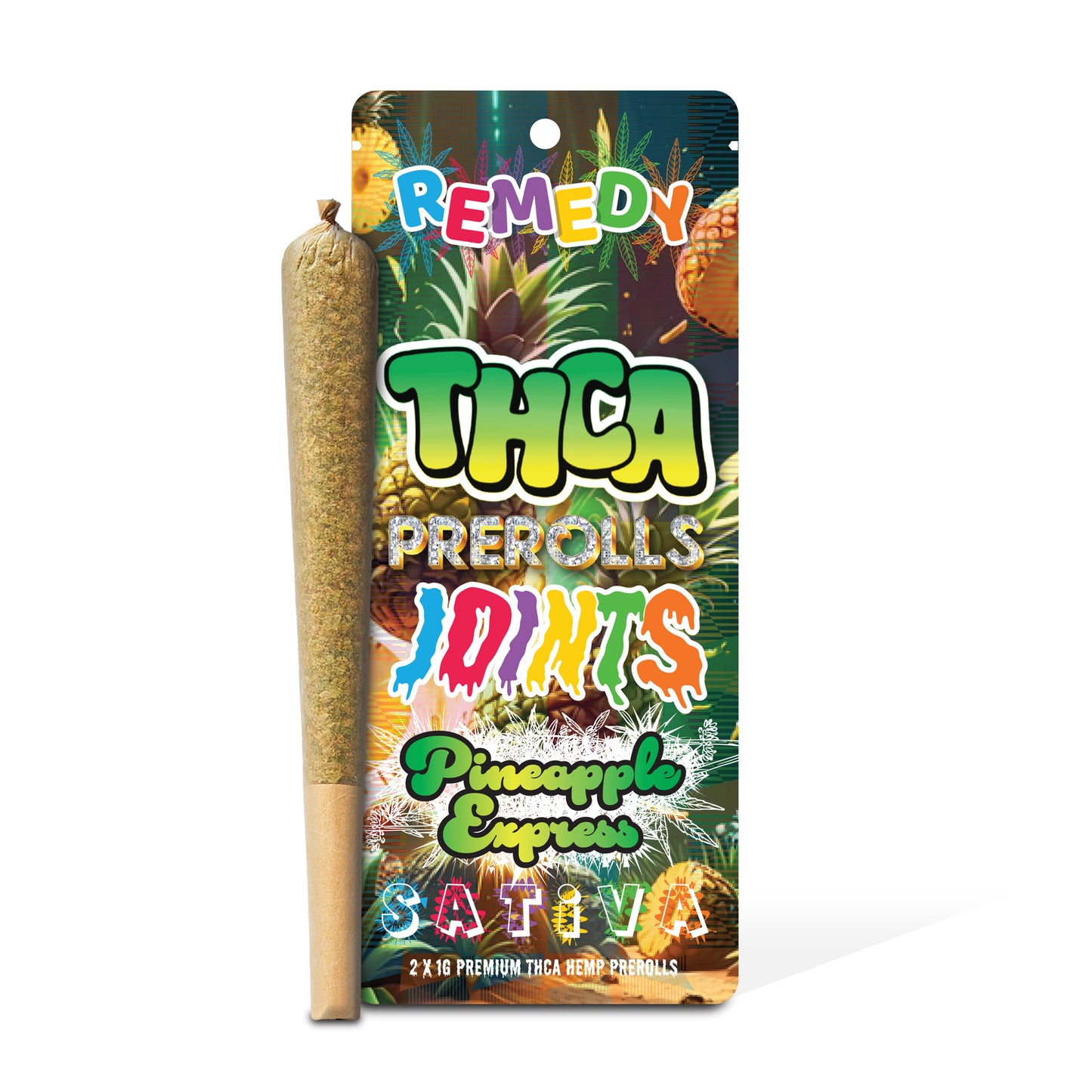 THC-A Pre-Rolls Joints 2 Pack - Pineapple Express