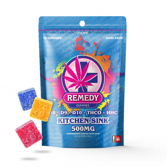 Kitchen Sink Gummies (Blue) 500mg/10ct - D8+D9+D10+THCO+HHC