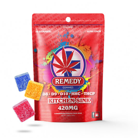 Kitchen Sink Gummies (Red) 420mg/10ct - D8+D9+D10+HHC+THCP