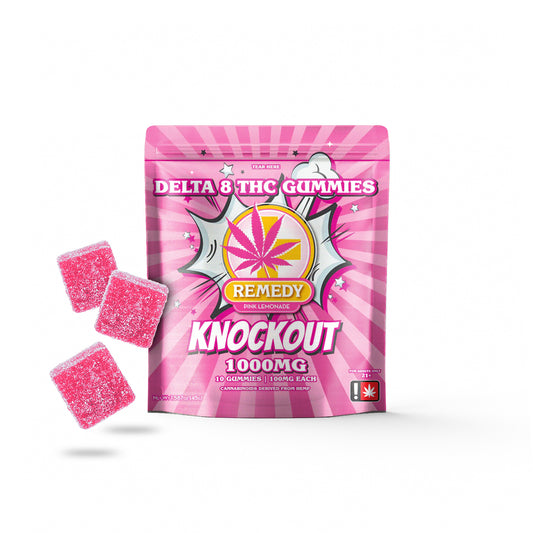 Knockout Delta 8 Pink Lemonade Gummies 1000mg/10ct - Delta 8