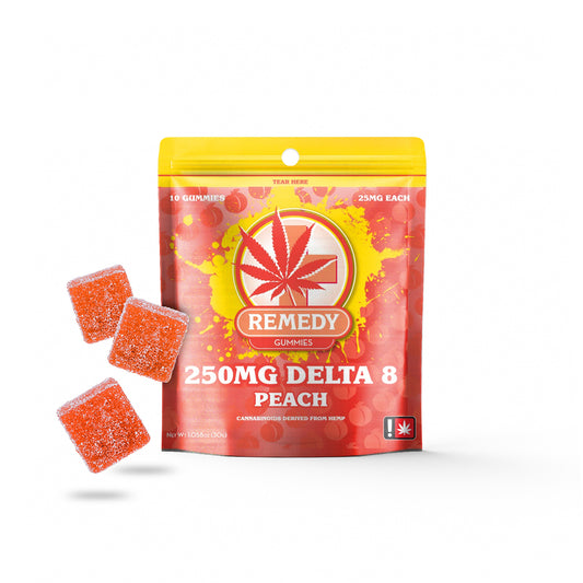 Delta 8 Peach Gummies 250mg