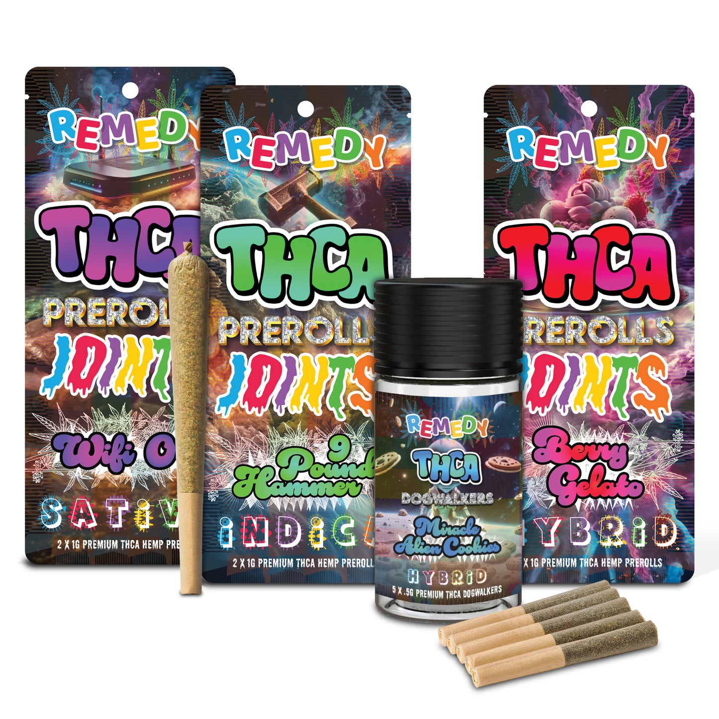 Pre-Rolled THCA Joints Bundle - Buy 3 Get 1 Free DogWalker