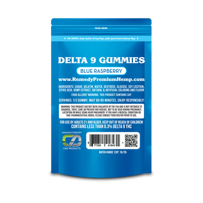 Delta 9 THC Gummies Blue Raspberry 100mg