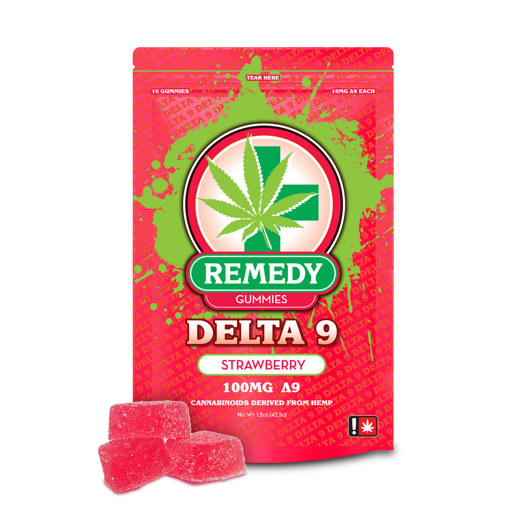Delta 9 THC Gummies Strawberry 100mg