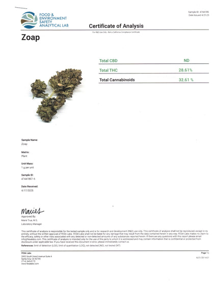 Zoap - 32.61% THCA